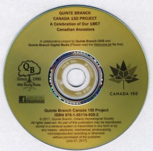 A Celebration of our 1867 Canadian Ancestors CD