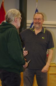 Peter Johnson, Cemeteries Convenor, thanking Brian Laurie-Beaumont for an excellent presentation