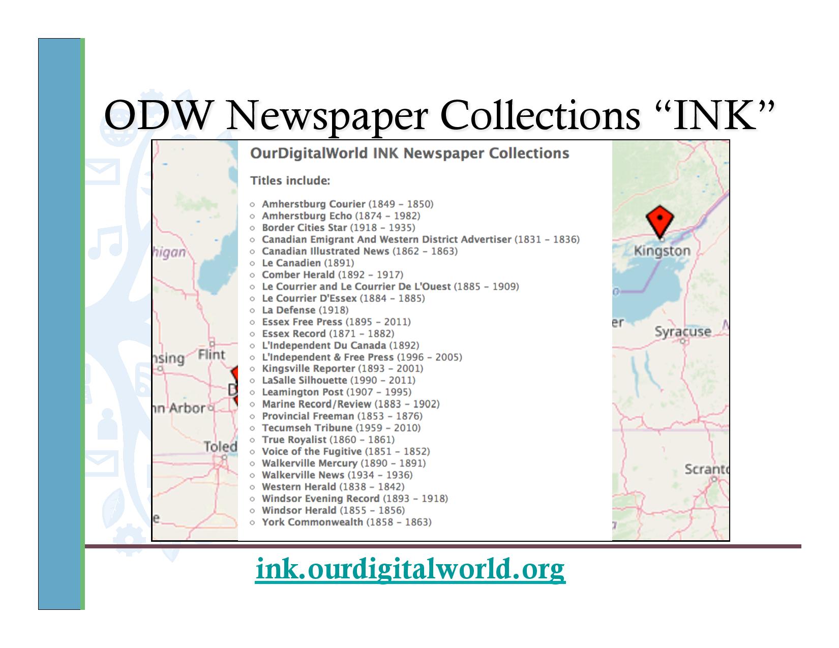 ODW Newspaper Collections "INK"